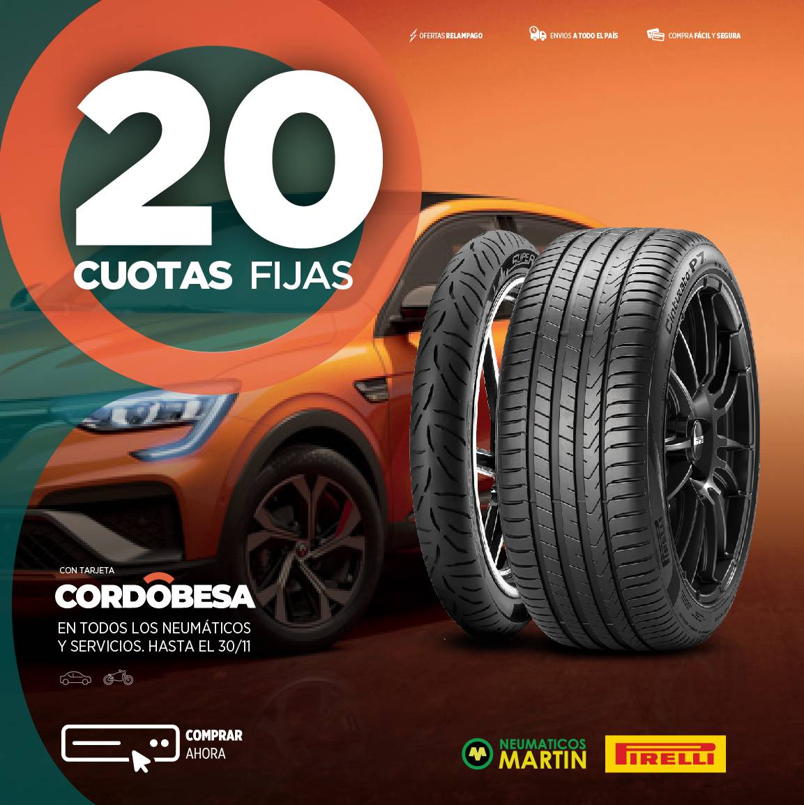 Compralo en 20 cuotas con tarjeta Cordobesa