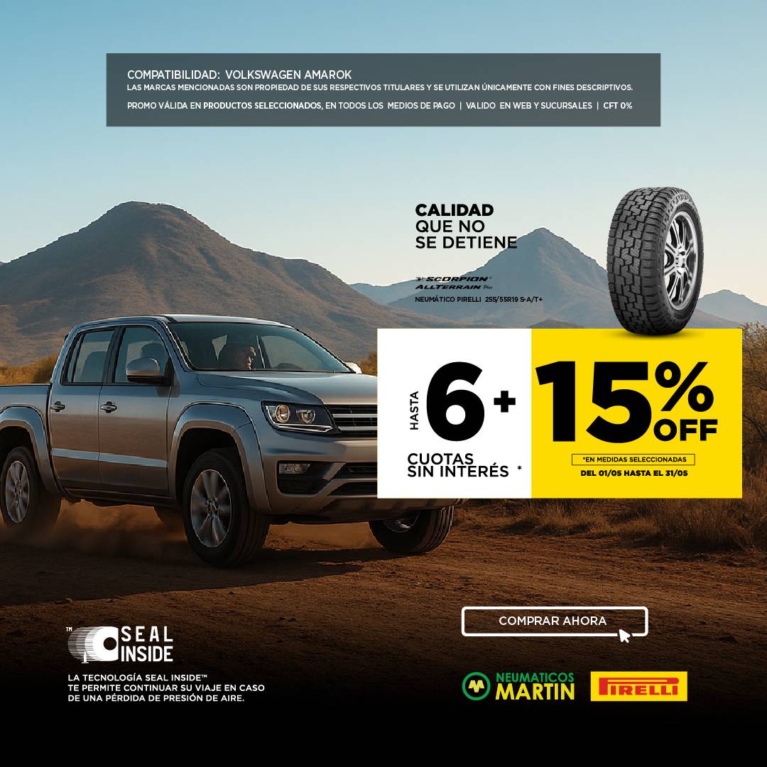 Promo 15% OFF + 6 Cuotas sin interés - Promo 15% OFF + 6 Cuotas sin interés - Pirelli 255/55R19 111H Scorpion All Terrain Plus