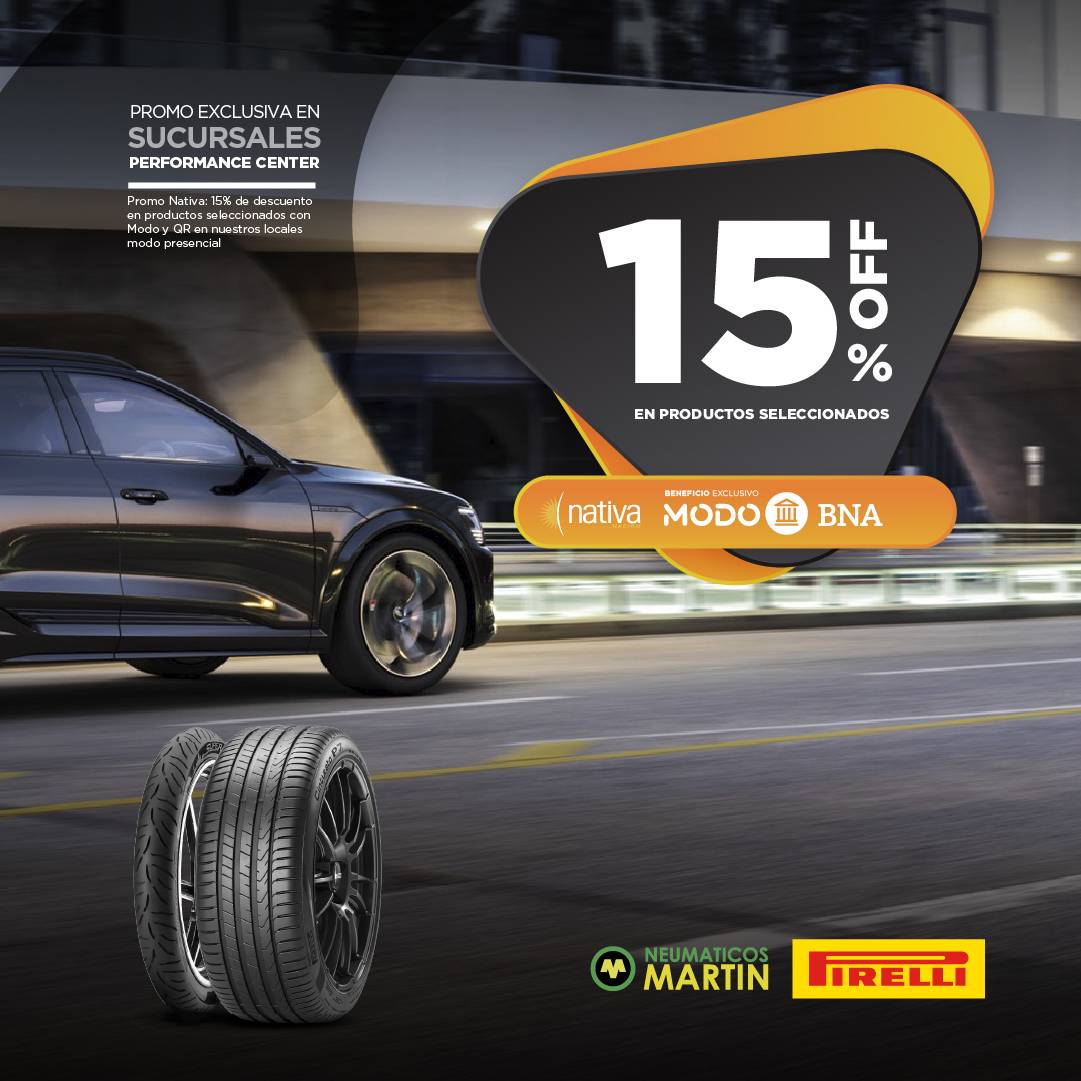 15% OFF con Modo BNA exclusivo en nuestras sucursales