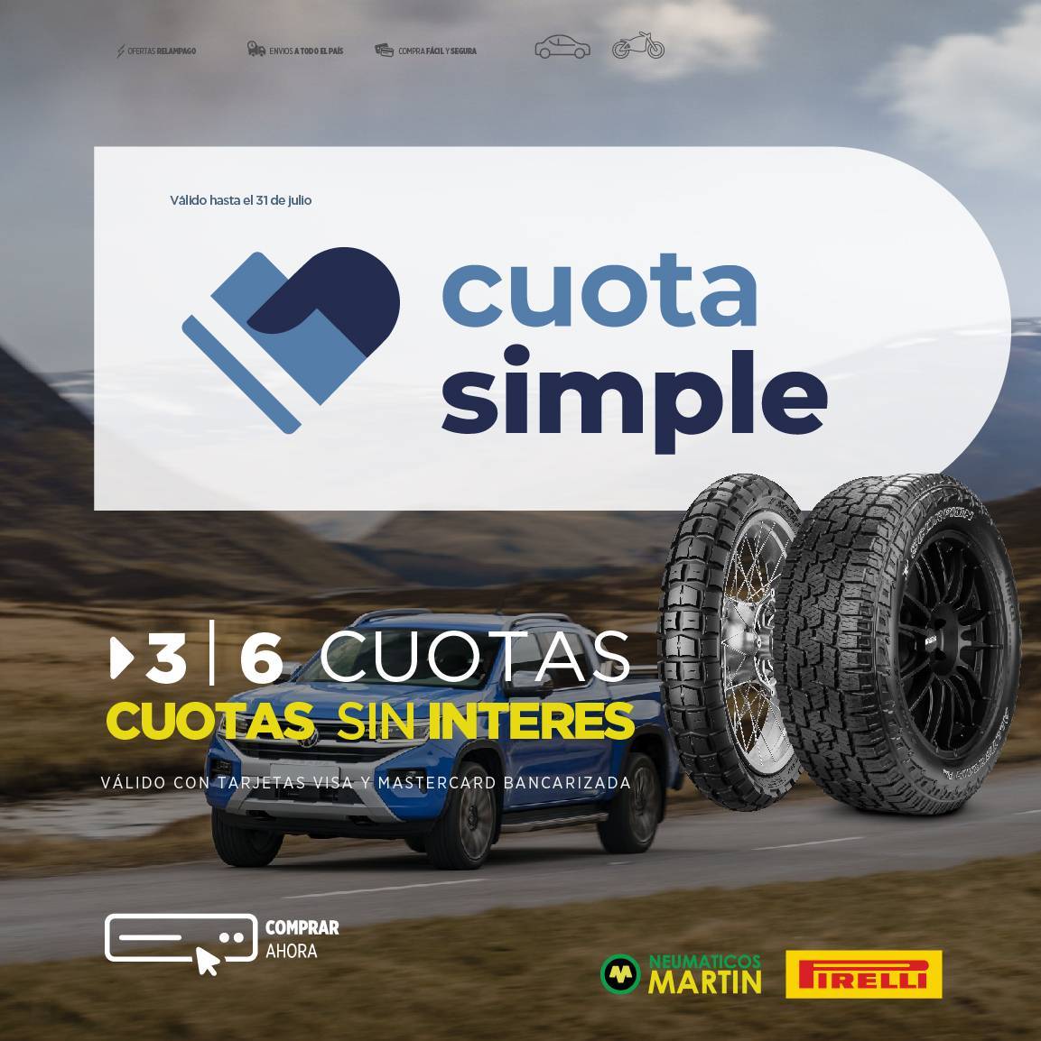 Cuota Simple comprá en  3 cuotas sin interes